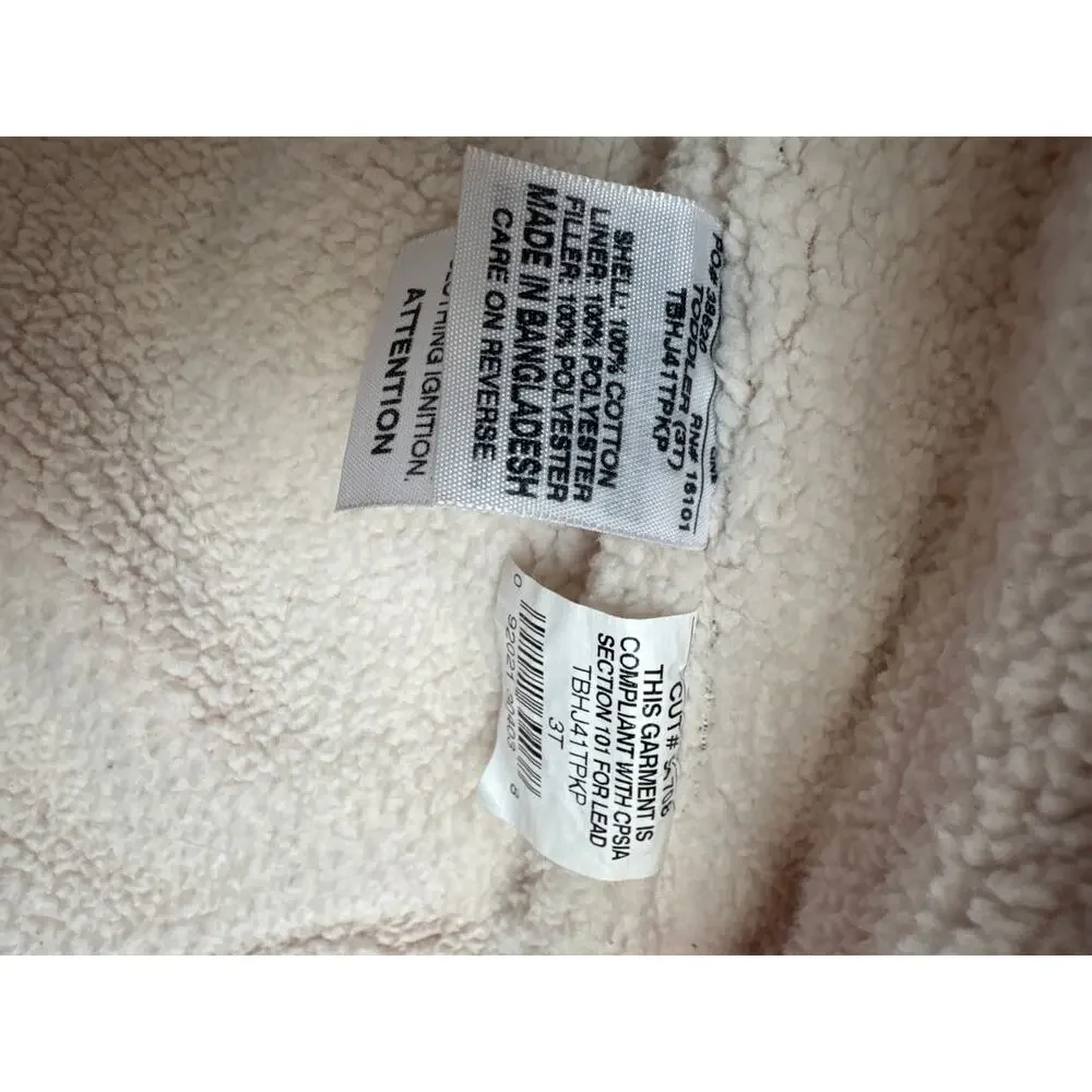 1980s–1990s C.L. Schmidt 3T Pink Sherpa Lined Cotton Jacket